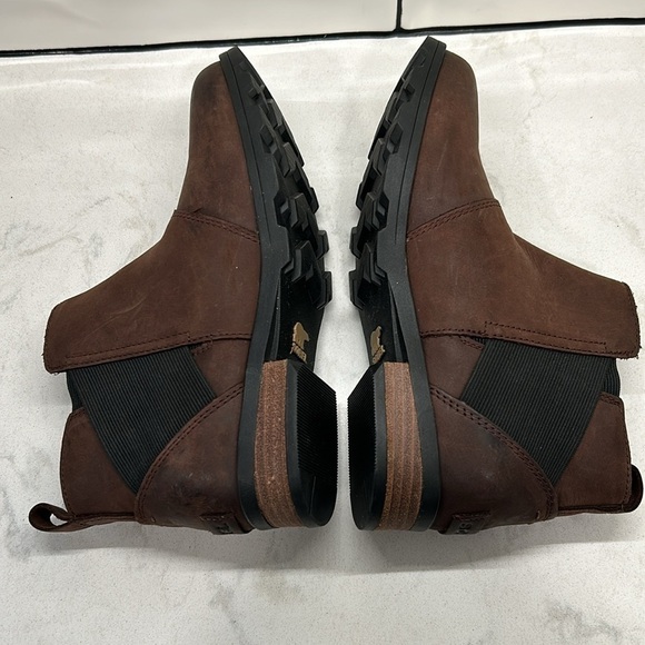Sorel EMELIE™ III WOMEN'S WATERPROOF CHELSEA BOOTIE Tobacco Black Size 7 - Picture 8 of 16